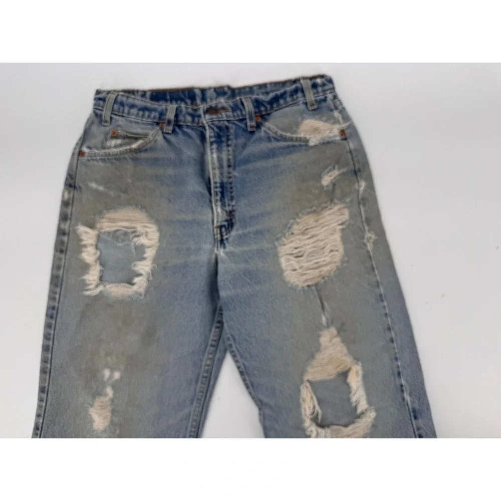 Distressed Vintage Levis‎ 550 Orange Tab Relaxed Fit Mens Jeans W32 L32 Ripped
